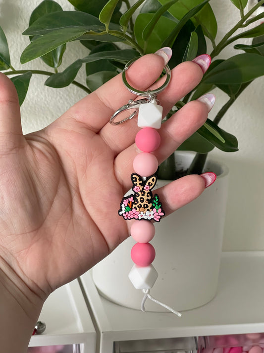 All Pink Bunny Bloom Keychain