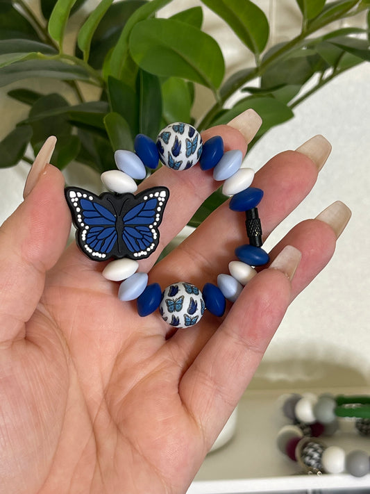 Blue Butterfly Cup Charm
