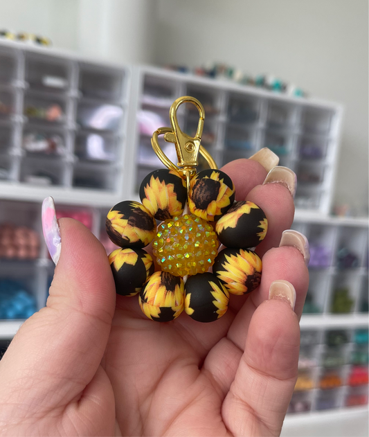 Yellow Sunflower Keychain