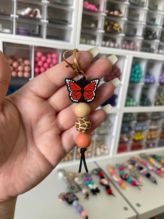 Amber Butterfly Keychain