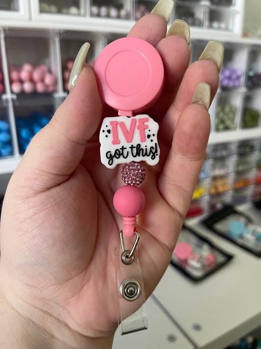Pink IVF Badge Reel